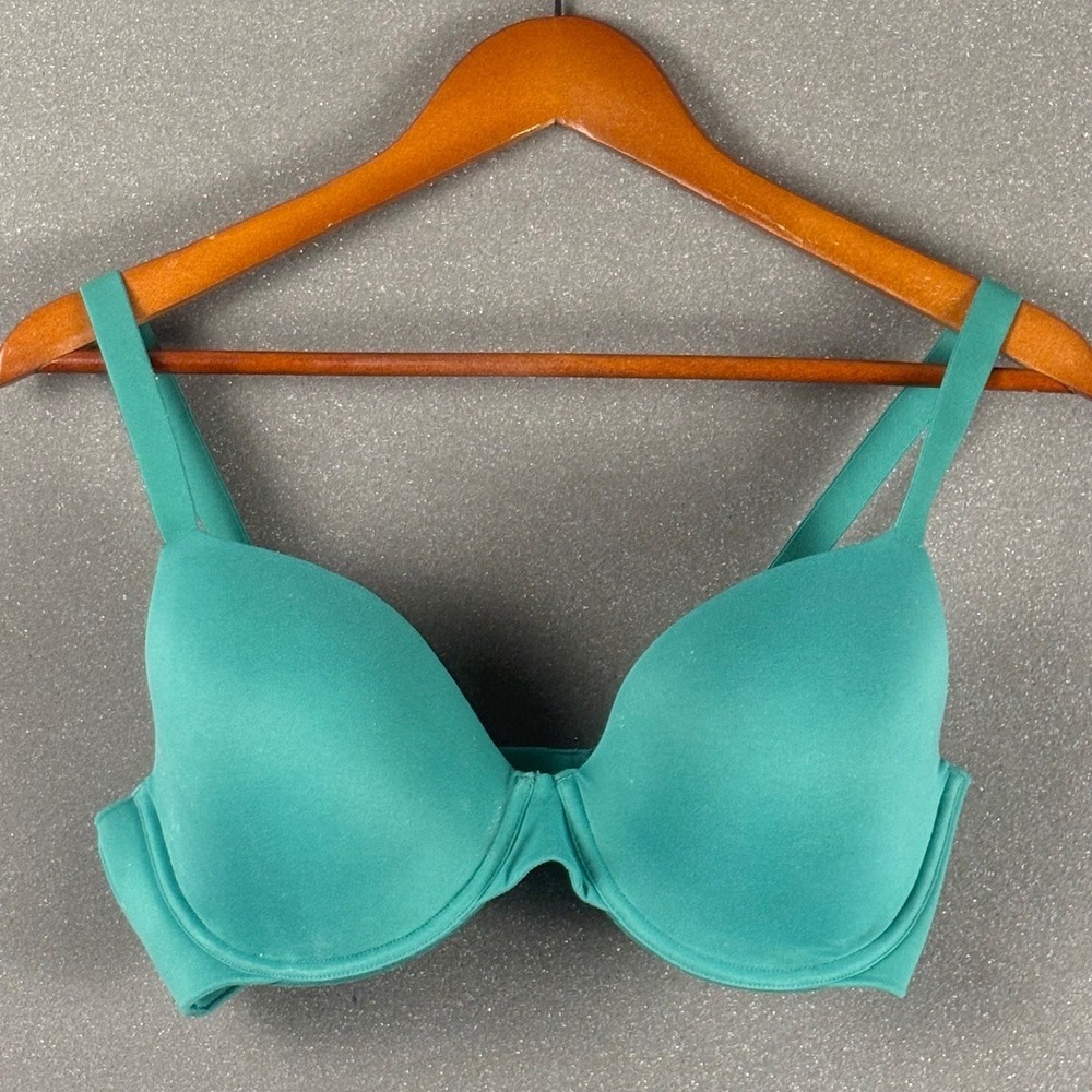 Soma Enbliss Full Coverage Bra Teal 34DD Lightly Padded Underwire Comfort